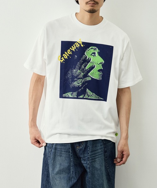 LOOSE JOINTS（ルーズジョインツ）の「【LOOSE JOINTS/ルーズジョインツ】ED DAVIS - GATEWAY S/S TEE（Tシャツ/カットソー・メンズ・ブラック/ホワイト・L/M）」の2枚目の写真