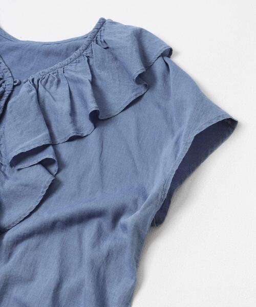 URBAN RESEARCH Sonny Label(アーバンリサーチサニーレーベル)の「シアーデニムラッフルフリルブラウス(シャツ/ブラウス・レディース・ライトインディゴブルー/インディゴブルー・FREE)」の5枚目の写真
