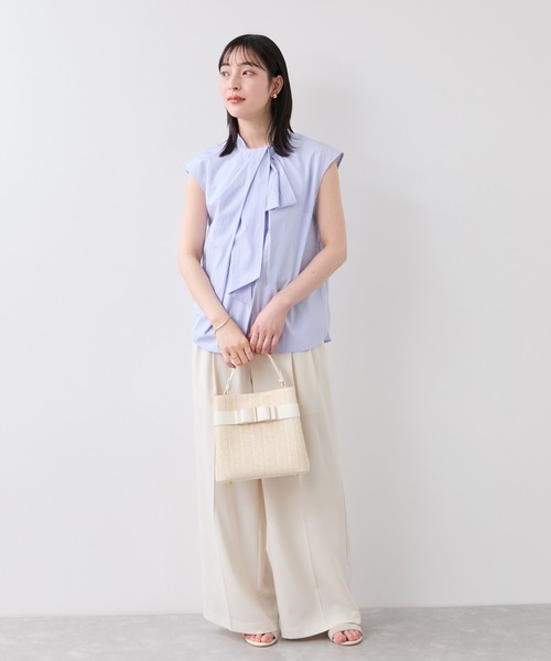 VIS(ビス)の「ねじりデザインシャツブラウス(シャツ/ブラウス・レディース・サックスブルー/ホワイト系その他/クリーム・FREE)」の9枚目の写真