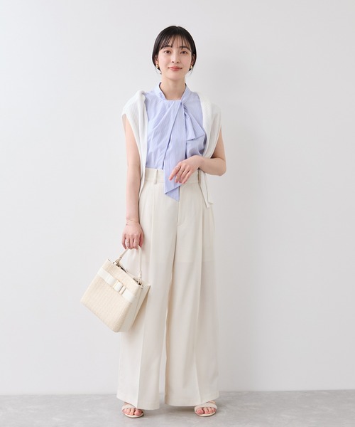 VIS(ビス)の「ねじりデザインシャツブラウス(シャツ/ブラウス・レディース・サックスブルー/ホワイト系その他/クリーム・FREE)」の11枚目の写真