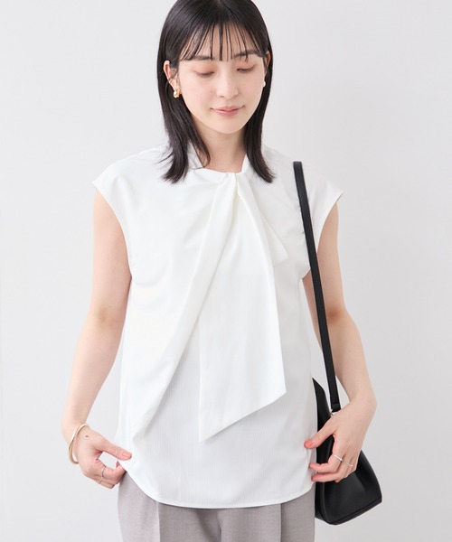 VIS(ビス)の「ねじりデザインシャツブラウス(シャツ/ブラウス・レディース・サックスブルー/ホワイト系その他/クリーム・FREE)」の18枚目の写真