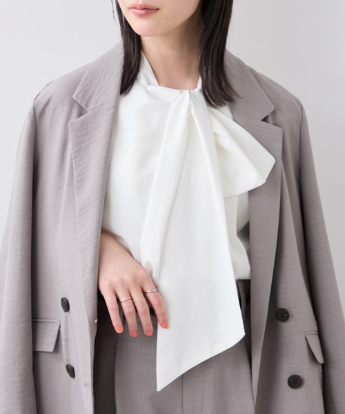 VIS(ビス)の「ねじりデザインシャツブラウス(シャツ/ブラウス・レディース・サックスブルー/ホワイト系その他/クリーム・FREE)」の21枚目の写真