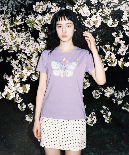 RUBATI(ルバティ)の「ドリーミングモススタンダードTシャツ_パープル(Tシャツ/カットソー・レディース・その他・2/1)」の4枚目の写真