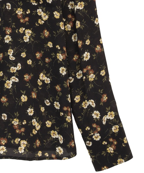 CLANE(クラネ)の「【CLANE】MABEL FLOWER SHIRT(シャツ/ブラウス・レディース・ブラック/オレンジ・1)」の11枚目の写真