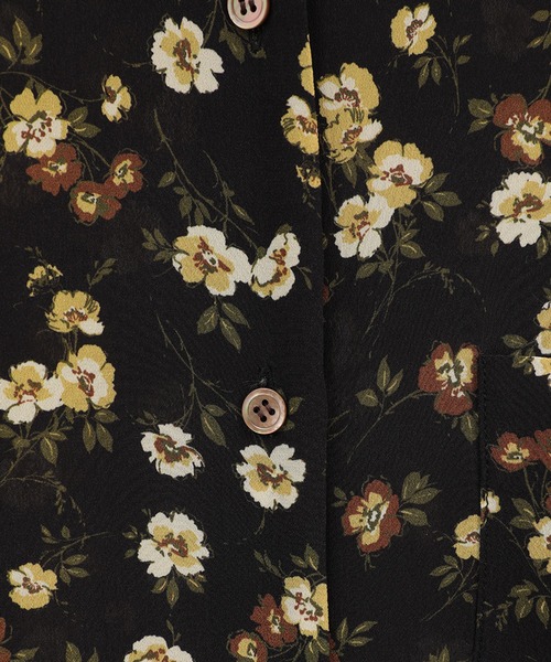 CLANE(クラネ)の「【CLANE】MABEL FLOWER SHIRT(シャツ/ブラウス・レディース・ブラック/オレンジ・1)」の10枚目の写真