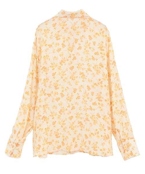 CLANE(クラネ)の「【CLANE】MABEL FLOWER SHIRT(シャツ/ブラウス・レディース・ブラック/オレンジ・1)」の3枚目の写真