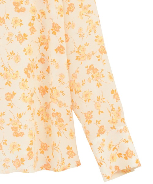 CLANE(クラネ)の「【CLANE】MABEL FLOWER SHIRT(シャツ/ブラウス・レディース・ブラック/オレンジ・1)」の6枚目の写真