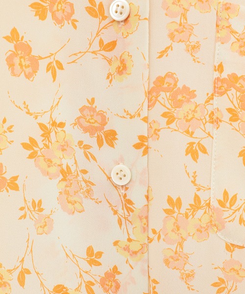 CLANE(クラネ)の「【CLANE】MABEL FLOWER SHIRT(シャツ/ブラウス・レディース・ブラック/オレンジ・1)」の5枚目の写真