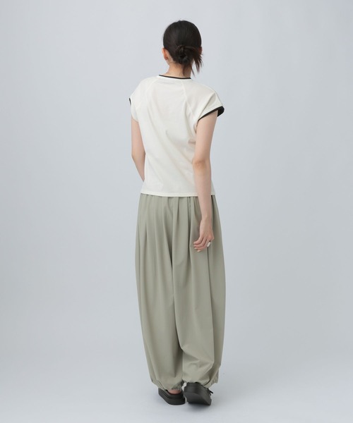 LEPSIM(レプシィム)の「配色コンパクトフレンチスリーブ 841040(Tシャツ/カットソー・レディース・ブラウン/ブラック・FREE)」の10枚目の写真