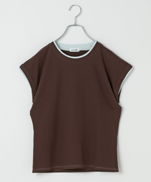 LEPSIM(レプシィム)の「配色コンパクトフレンチスリーブ 841040(Tシャツ/カットソー・レディース・ブラウン/ブラック・FREE)」の17枚目の写真