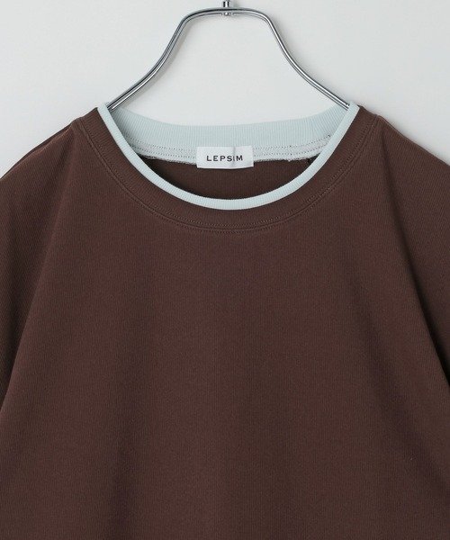 LEPSIM(レプシィム)の「配色コンパクトフレンチスリーブ 841040(Tシャツ/カットソー・レディース・ブラウン/ブラック・FREE)」の19枚目の写真