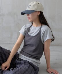 【PIKO企画/WEB限定】ホルターネックキャミソールレイヤードTシャツ