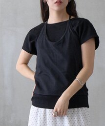 COLONY 2139（コロニートゥーワンスリーナイン）の「【PIKO企画/WEB限定】ホルターネックキャミソールレイヤードTシャツ（Tシャツ/カットソー）」