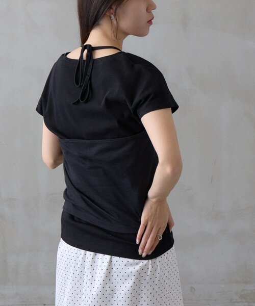 COLONY 2139(コロニートゥーワンスリーナイン)の「【PIKO企画/WEB限定】ホルターネックキャミソールレイヤードTシャツ(Tシャツ/カットソー・レディース・グレー/ブラック/ブラウン/ネイビー/イエロー・FREE)」の8枚目の写真