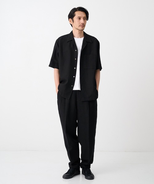 IRENISA（イレニサ）の「【irenisa/イレニサ】別注SUMMER TWEED TWO TUCK WIDE TROUSERS（スラックス・メンズ・ブラック/ダークブラウン・2/3）」の3枚目の写真
