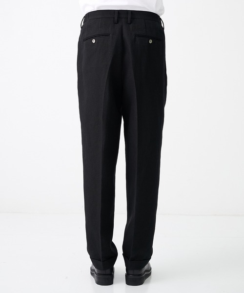 IRENISA（イレニサ）の「【irenisa/イレニサ】別注SUMMER TWEED TWO TUCK WIDE TROUSERS（スラックス・メンズ・ブラック/ダークブラウン・2/3）」の6枚目の写真