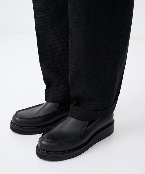 IRENISA（イレニサ）の「【irenisa/イレニサ】別注SUMMER TWEED TWO TUCK WIDE TROUSERS（スラックス・メンズ・ブラック/ダークブラウン・2/3）」の9枚目の写真