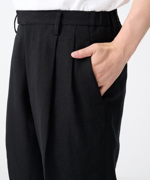IRENISA（イレニサ）の「【irenisa/イレニサ】別注SUMMER TWEED TWO TUCK WIDE TROUSERS（スラックス・メンズ・ブラック/ダークブラウン・2/3）」の10枚目の写真