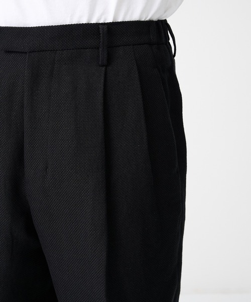 IRENISA（イレニサ）の「【irenisa/イレニサ】別注SUMMER TWEED TWO TUCK WIDE TROUSERS（スラックス・メンズ・ブラック/ダークブラウン・2/3）」の11枚目の写真