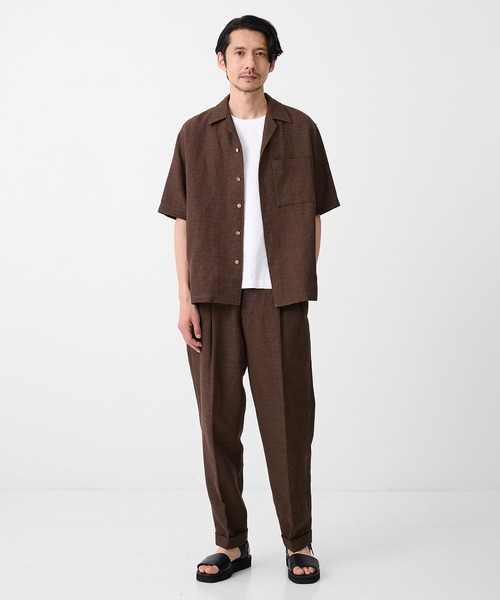 IRENISA（イレニサ）の「【irenisa/イレニサ】別注SUMMER TWEED TWO TUCK WIDE TROUSERS（スラックス・メンズ・ブラック/ダークブラウン・2/3）」の13枚目の写真