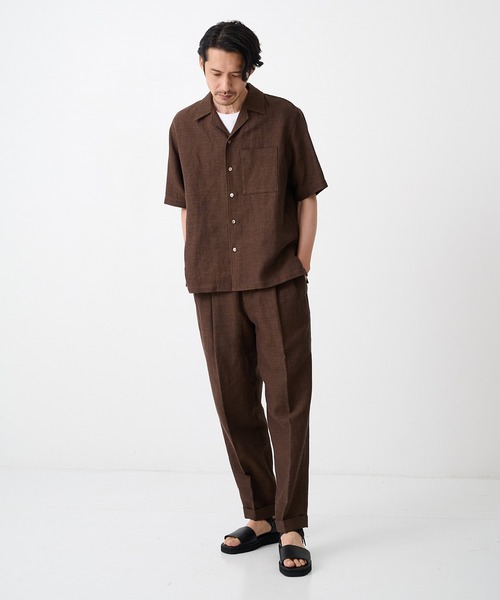 IRENISA（イレニサ）の「【irenisa/イレニサ】別注SUMMER TWEED TWO TUCK WIDE TROUSERS（スラックス・メンズ・ブラック/ダークブラウン・2/3）」の14枚目の写真
