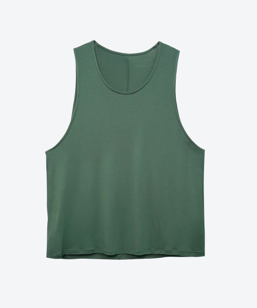 UNTAGE（アンテージ）の「ワイドショルダーシルキーノースリーブTシャツ[オリーブグリーン(ユニセックス)]_UTT-ST72（Tシャツ/カットソー・メンズ・その他・MEDIUM/LARGE）」の5枚目の写真