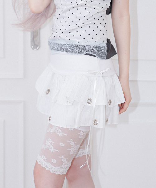 CHERRYQUIRI(チェリーキュリー)の「lace half inner pt - white(その他パンツ・レディース・その他・FREE)」の4枚目の写真