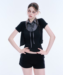 ARCMETHOD（アークメソッド）の「Short Sleeve Bolero (Black)（カーディガン/ボレロ）」