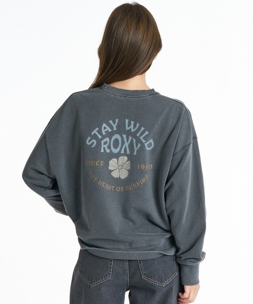 ROXY(ロキシー)の「ROXY/ロキシー STAY WILD L/S TEE ロンT RLT264009(Tシャツ/カットソー・レディース・ホワイト×ブルー/ブラック/ホワイト×ブラウン・M/L)」の7枚目の写真