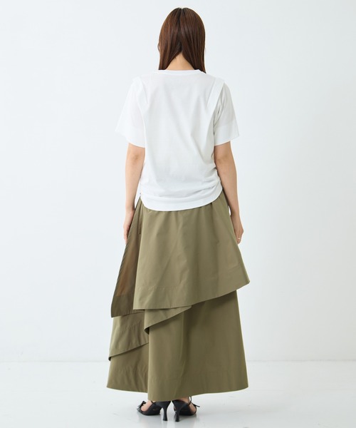 STUDIOUS(ステュディオス)の「【STUDIOUS/ステュディオス】Multi Length Drawstring Tee/マルチレングスドローストリングT/ウォッシャブル/細見え(Tシャツ/カットソー・レディース・ホワイト/ブラック・FREE)」の17枚目の写真