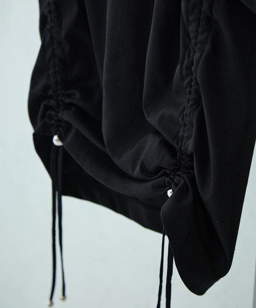 STUDIOUS(ステュディオス)の「【STUDIOUS/ステュディオス】Multi Length Drawstring Tee/マルチレングスドローストリングT/ウォッシャブル/細見え(Tシャツ/カットソー・レディース・ホワイト/ブラック・FREE)」の13枚目の写真