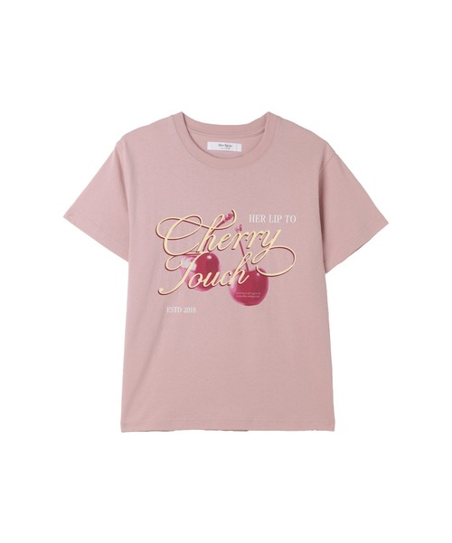 【Her lip to】 Cherry Tee '26 Cherry Tee '26（Tシャツ/カットソー）｜Her lip to（ハーリップトゥー