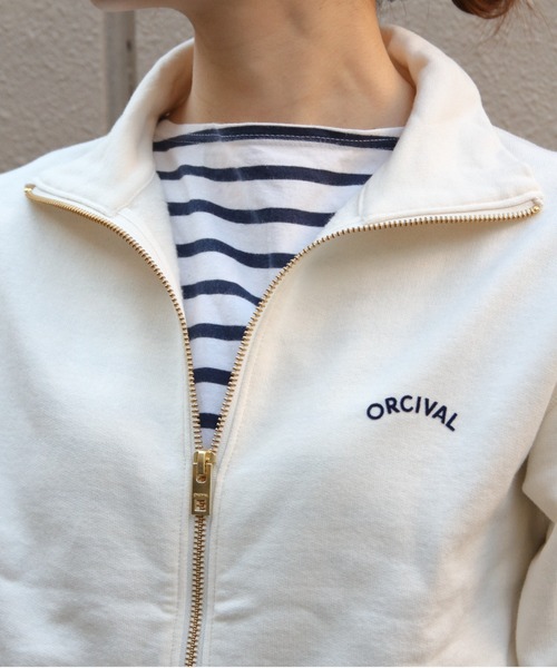 ORCIVAL(オーシバル)の「ORCIVAL/オーシバル スタンドカラージップジャケット STAND COLLAR ZIP JACKET OR-C0560 MAZ(スウェット・レディース・ブラウン/ナチュラル・2)」の21枚目の写真