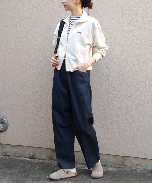 ORCIVAL(オーシバル)の「ORCIVAL/オーシバル スタンドカラージップジャケット STAND COLLAR ZIP JACKET OR-C0560 MAZ(スウェット・レディース・ブラウン/ナチュラル・2)」の7枚目の写真