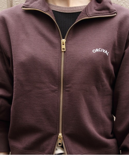 ORCIVAL(オーシバル)の「ORCIVAL/オーシバル スタンドカラージップジャケット STAND COLLAR ZIP JACKET OR-C0560 MAZ(スウェット・レディース・ブラウン/ナチュラル・2)」の10枚目の写真