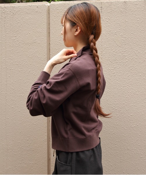 ORCIVAL(オーシバル)の「ORCIVAL/オーシバル スタンドカラージップジャケット STAND COLLAR ZIP JACKET OR-C0560 MAZ(スウェット・レディース・ブラウン/ナチュラル・2)」の14枚目の写真