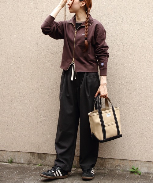 ORCIVAL(オーシバル)の「ORCIVAL/オーシバル スタンドカラージップジャケット STAND COLLAR ZIP JACKET OR-C0560 MAZ(スウェット・レディース・ブラウン/ナチュラル・2)」の17枚目の写真