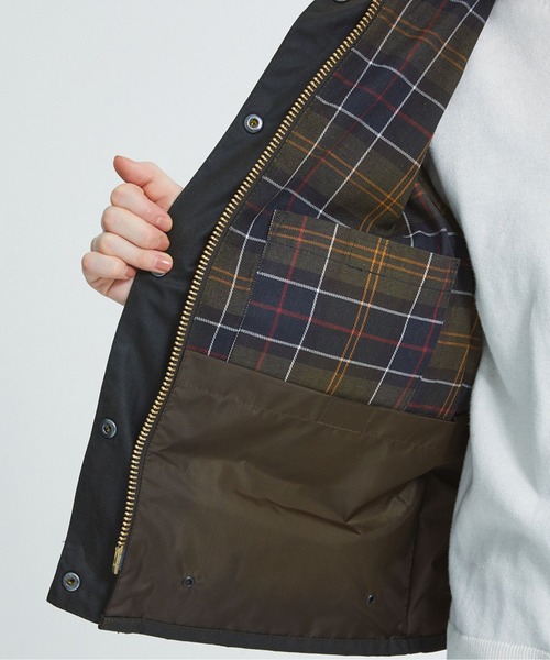 Barbour（バブアー）の「Barbour/バブアー　WMS SPEY WAX JACKET スペイ ワックス ショート ジャケット（レディース） LWX1414（ブルゾン・レディース・オリーブ・10）」の12枚目の写真