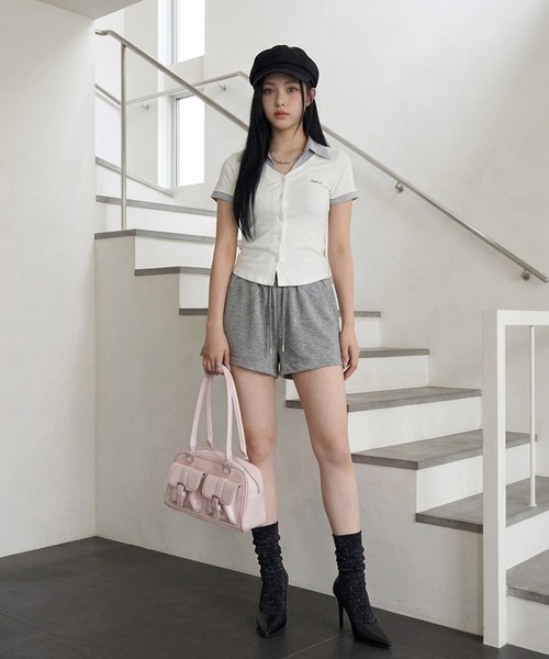 non-hedge(ノンヘッジ)の「ストーン付スウェットショートパンツ(その他パンツ・レディース・オフホワイト/ブラック/サックスブルー/グレー・FREE)」の10枚目の写真