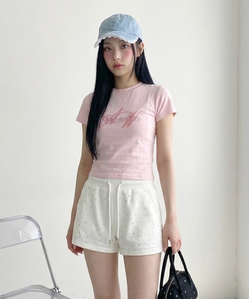 non-hedge(ノンヘッジ)の「ストーン付スウェットショートパンツ(その他パンツ・レディース・オフホワイト/ブラック/サックスブルー/グレー・FREE)」の19枚目の写真