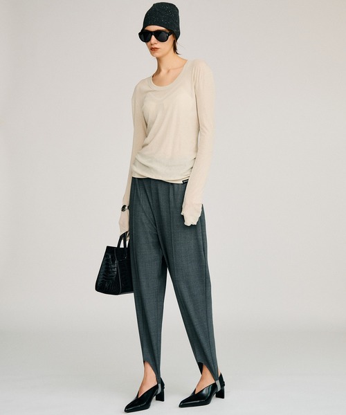 PRANK PROJECT(プランクプロジェクト)の「【2026Autumn Pre-Order】トレンカパンツ / Stirrup Pants(その他パンツ・レディース・ライトイエロー/ネイビー/チャコールグレー・38/36)」の9枚目の写真