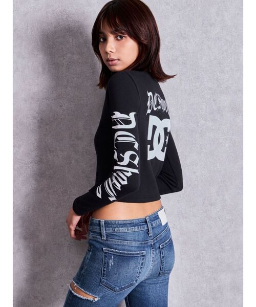 DC(ディーシー)の「GYDA×DC FRONT OPEN LONG SLEEVEトップス【セットアップ着用可能】(Tシャツ/カットソー・レディース・ブラック/オフホワイト/ピンク・FREE)」の12枚目の写真