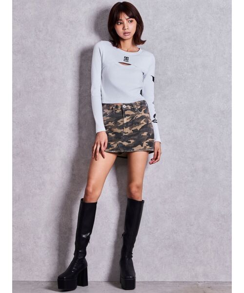 DC(ディーシー)の「GYDA×DC FRONT OPEN LONG SLEEVEトップス【セットアップ着用可能】(Tシャツ/カットソー・レディース・ブラック/オフホワイト/ピンク・FREE)」の21枚目の写真
