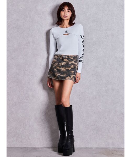 DC(ディーシー)の「GYDA×DC FRONT OPEN LONG SLEEVEトップス【セットアップ着用可能】(Tシャツ/カットソー・レディース・ブラック/オフホワイト/ピンク・FREE)」の22枚目の写真