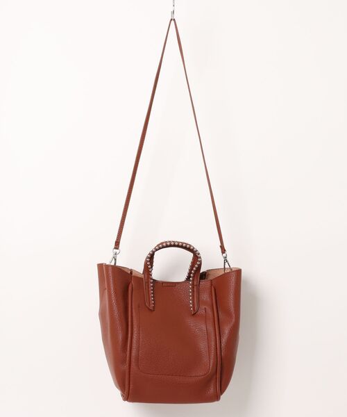 cache cache（カシュ カシュ）の「【cache cache】ミニショルダー付ボールチェーン2wayトートバッグ（トートバッグ・レディース・ブラック/ブラウン/ベージュ/ライトグレー/ライトブルー・FREE）」の9枚目の写真