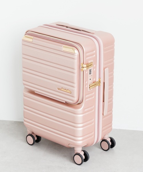 Jewelna Rose(ジュエルナローズ)の「ノクシエラ フロントポケット付スーツケース 37L 機内持ち込み 09361(スーツケース/キャリーバッグ・レディース・ピンク/ネイビー/シルバー・FREE)」の11枚目の写真