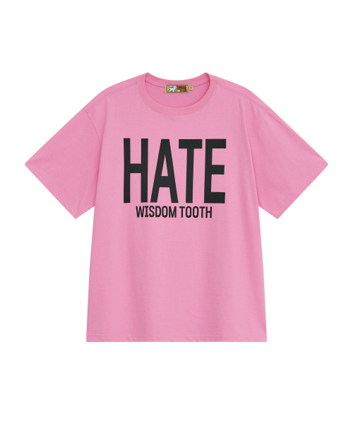 LOSERS CLUB(ルーザーズクラブ)の「HATE WISDOM TOOTH ロゴ 半袖Tシャツ ピンク(Tシャツ/カットソー・レディース・その他・1(M)/2(L)/0)」の1枚目の写真