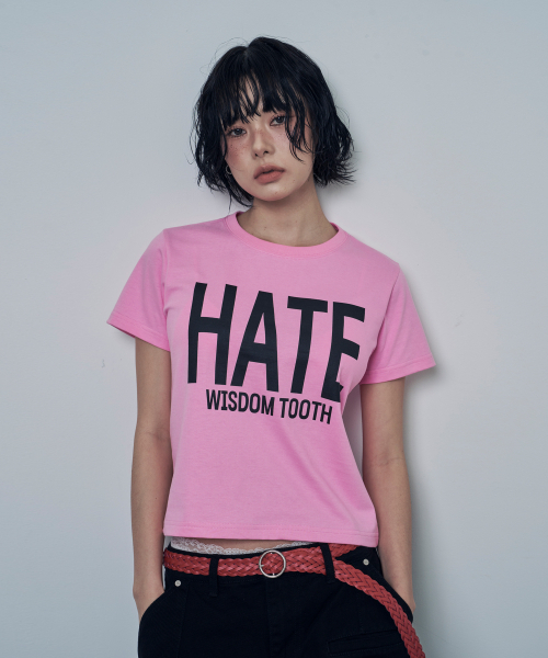 LOSERS CLUB(ルーザーズクラブ)の「HATE WISDOM TOOTH ロゴ 半袖Tシャツ ピンク(Tシャツ/カットソー・レディース・その他・1(M)/2(L)/0)」の3枚目の写真