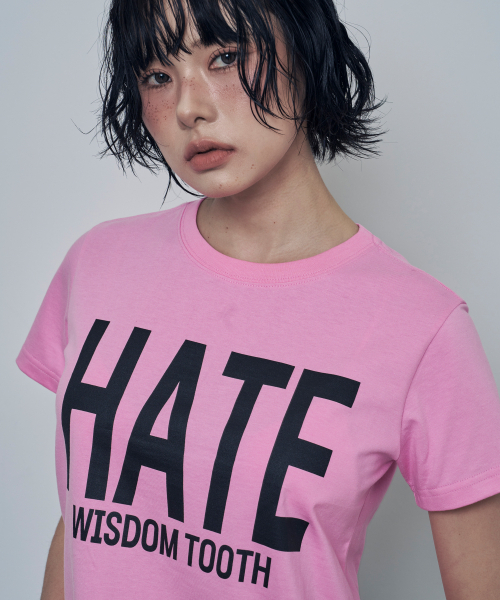 LOSERS CLUB(ルーザーズクラブ)の「HATE WISDOM TOOTH ロゴ 半袖Tシャツ ピンク(Tシャツ/カットソー・レディース・その他・1(M)/2(L)/0)」の5枚目の写真