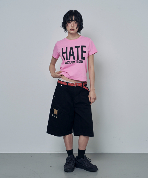 LOSERS CLUB(ルーザーズクラブ)の「HATE WISDOM TOOTH ロゴ 半袖Tシャツ ピンク(Tシャツ/カットソー・レディース・その他・1(M)/2(L)/0)」の6枚目の写真